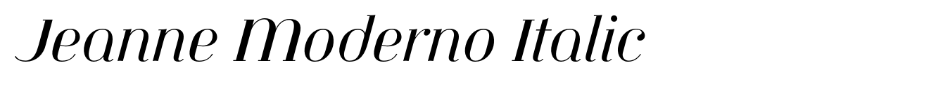 Jeanne Moderno Italic